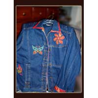 Jean jacket with Fairy Butterflies