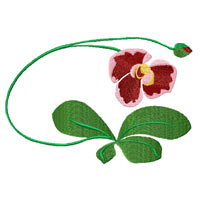 Orchid Machine Embroidery Design