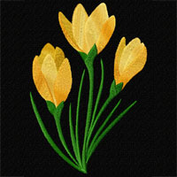 crocus Machine Embroidery Design
