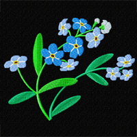 forget-me-not Machine Embroidery Design