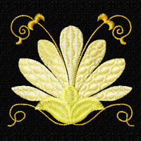 Gold Flowers Ornaments Machine Embroidery Designs