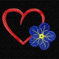 Heart Machine Embroidery Design