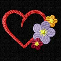 Heart Machine Embroidery Design