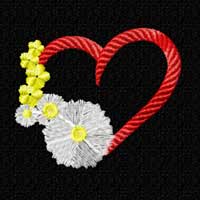Heart Machine Embroidery Design