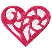 Elegant Hearts 10 Machine Embroidery Designs set 4x4