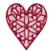 Lacy Hearts  Machine Embroidery Designs