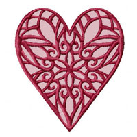 Lacy Hearts  Machine Embroidery Designs