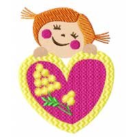 Valentines: Hearts Machine Embroidery Designs set + Applique set