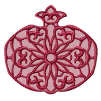 Lacy Pomegranates 12 Machine Embroidery Designs set 4x4