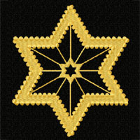 Star of David Machine Embroidery Design