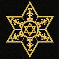 Star of David Machine Embroidery Design