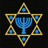 Star of David Machine Embroidery Design