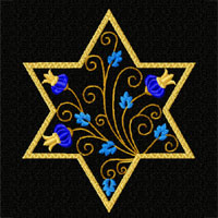 Star of David Machine Embroidery Design