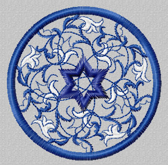 Star of David Quilt Block Machine Embroidery Design