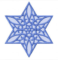 Lacy Star of David   Machine Embroidery Designs