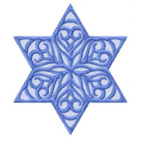 Lacy Star of David   Machine Embroidery Designs