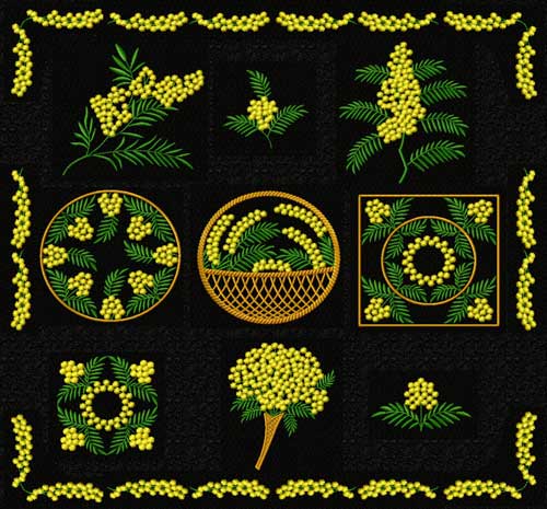 Mimosa Machine Embroidery Designs