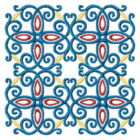 Flower Ornament Machine Embroidery design
