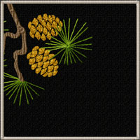 Pine Branch Quilt Motifs/Blocks Machine Embroidery Designs