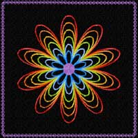 Rainbow Flowers Quilt blocks 22 Machine Embroidery Designs 5x5