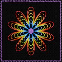 Rainbow Flowers Quilt blocks 22 Machine Embroidery Designs 5x5