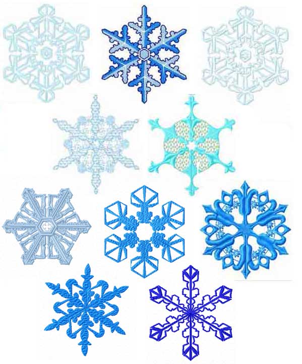 Snowflakes Machine Embroidery Designs