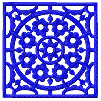 Trellis Pattern 9 Square Quilt Blocks Machine Embroidery Designs 4x4