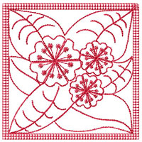 Redwork Quilt Blocks Machine Embroidery Designs