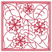 Redwork Quilt Blocks Machine Embroidery Designs
