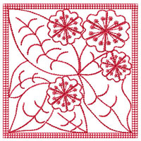 Redwork Quilt Blocks Machine Embroidery Designs