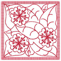 Redwork Quilt Blocks Machine Embroidery Designs