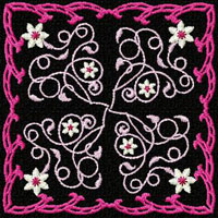 Flowers Motifs Quilt Blocks Machine Embroidery Designs