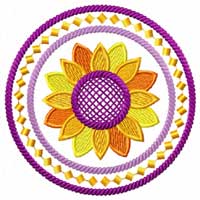 Sunflowers Tablewear 12 Machine embroidery designs set