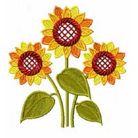 Sunflowers 16 Machine Embroidery Designs set