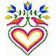 Birds, Hearts and Flowers Machine Embroidery Designs set