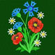 Cornflowers Machine Embroidery Designs set