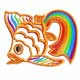 Feng Shui Chinese Rainbow Gold Fish Machine Embroidery Designs