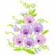 Sweet Pea Flowers Machine Embroidery Designs Set