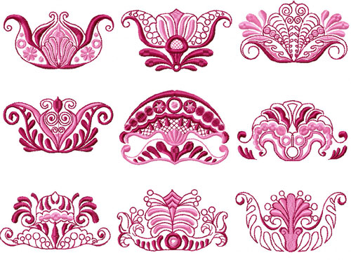 Vingette Machine Embroidery Designs set