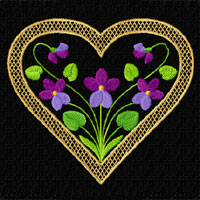 Violets Heart