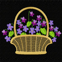 Violets Machine  Embroidey Design