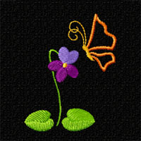 Violets Machine  Embroidey Design