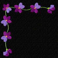 Violets Machine  Embroidey Design