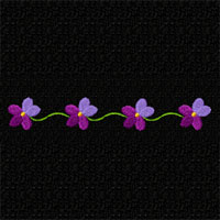 Violets Machine  Embroidey Design