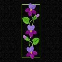 Violets Machine  Embroidey Design